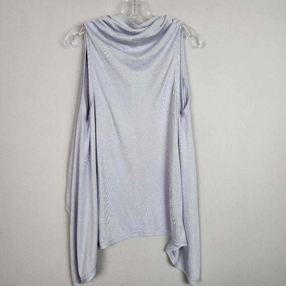 Coldwater Creek Purple Cardigan - Sleeveless High Low Shrug Sz Large